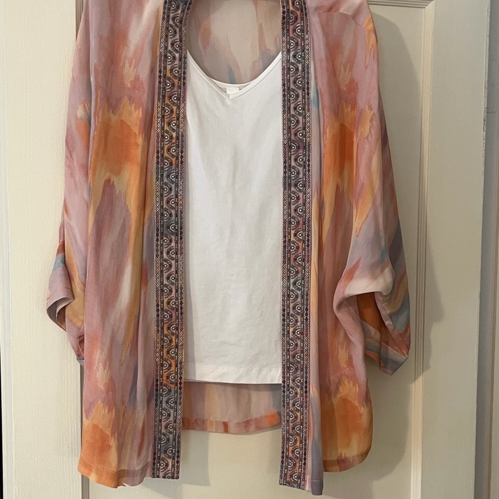 CHARLIE B Multicolor Kimono Cardigan